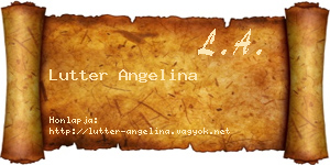 Lutter Angelina névjegykártya